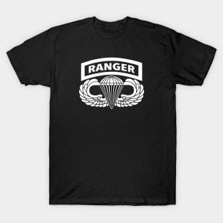 Army Ranger Jump Wings White T-Shirt